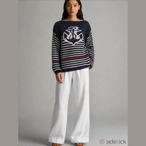 Roo Crossing Vintage Striped Nautical Sweater - Medium